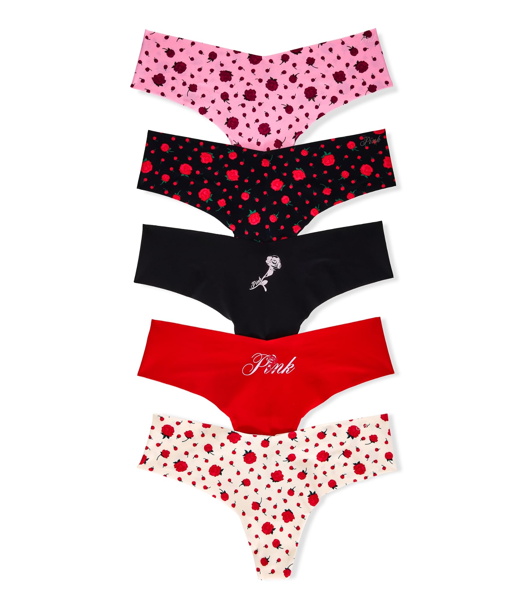 Victorias Secret PINK Womens No Show Thong Underwear Panties for Women Multi Pack XS-XXL
