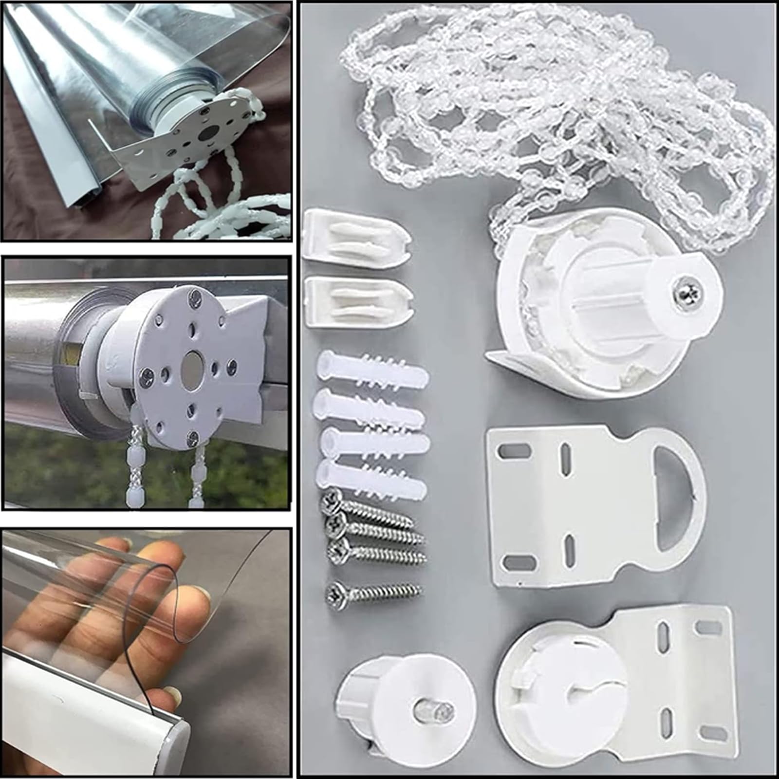 Tapparella Avvolgibile PVC Trasparente,Tende Avvolgibili Impermeabili in Plastica,Antipioggia Antipolvere,per Giardino Esterno,Balcone,Personalizzabile,Larghezza X Altezza (130cm x 230cm)