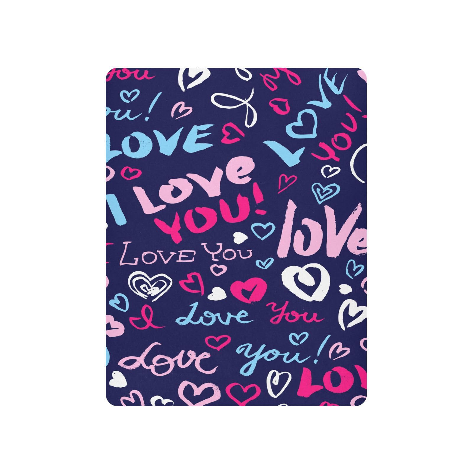 Moudou Valentine's Day Love Heart Playard Sheet for Boy Girls, Soft Breathable Fitted Toddler Sheet for Standard Playard Bed Mattress, 39 x 27 x 5 Inch