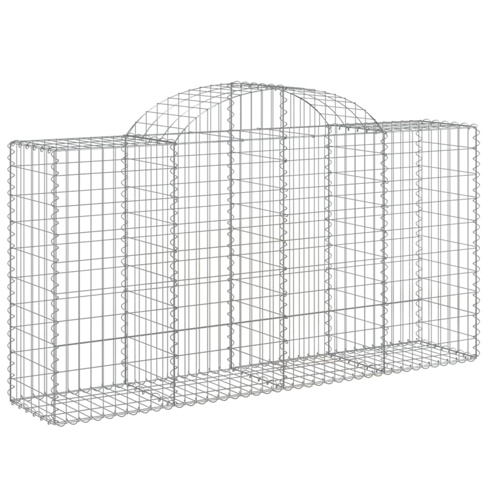 Gabione Verzinkt 3er Set Hochbogen 200x50x120cm
