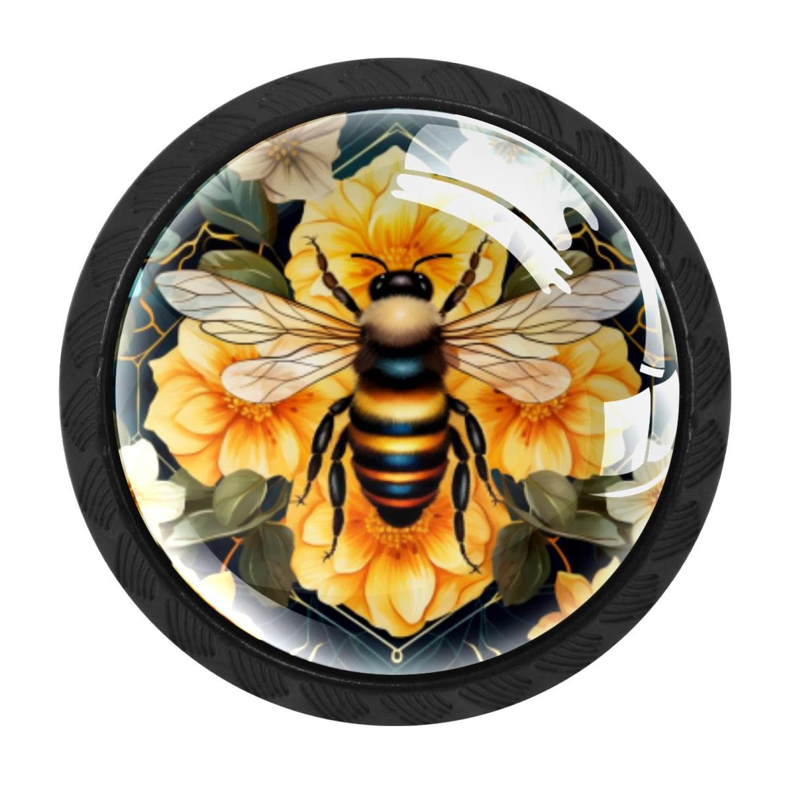 Chenzzzz Multicolored 20 4 Pack Starry Bee Drawer Knob Cabinet Hardware