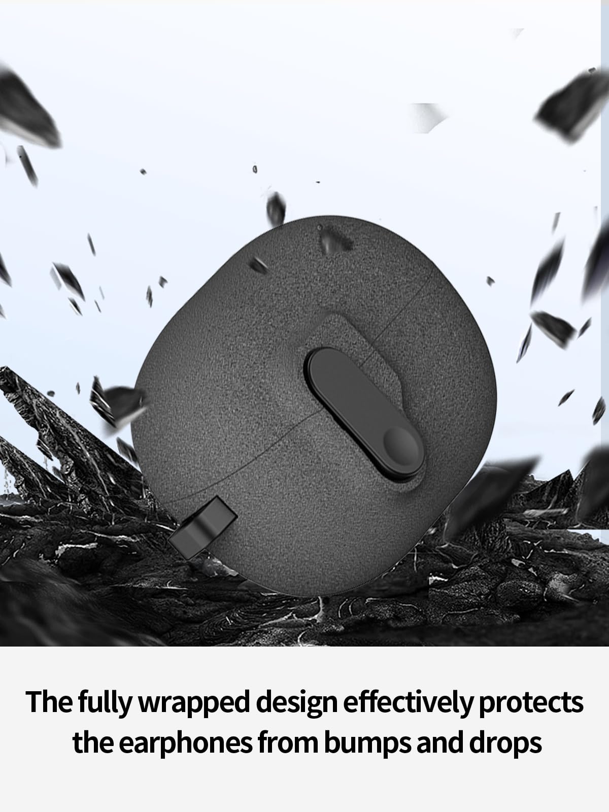 Kompatybilne ze słuchawkami Huawei FreeBuds Pro 4/Pro 3, prawdziwe słuchawki douszne z redukcją szumów, UYRUREL przezroczyste, miękkie, na cały korpus, odporne na wstrząsy etui ochronne ze smyczą