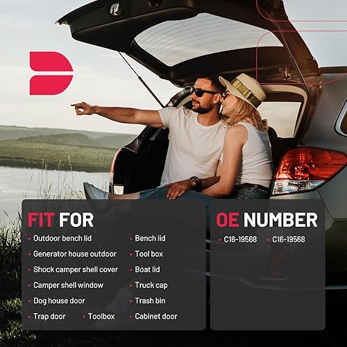 Miniatura 75 de BDFHYK C16-17796 20 inch 110Lbs/490N Gas Struts Shocks Lift Support for are Leer Camper Shell Topper Rear Window, Truck Bed Cover, Cabinet lid Door