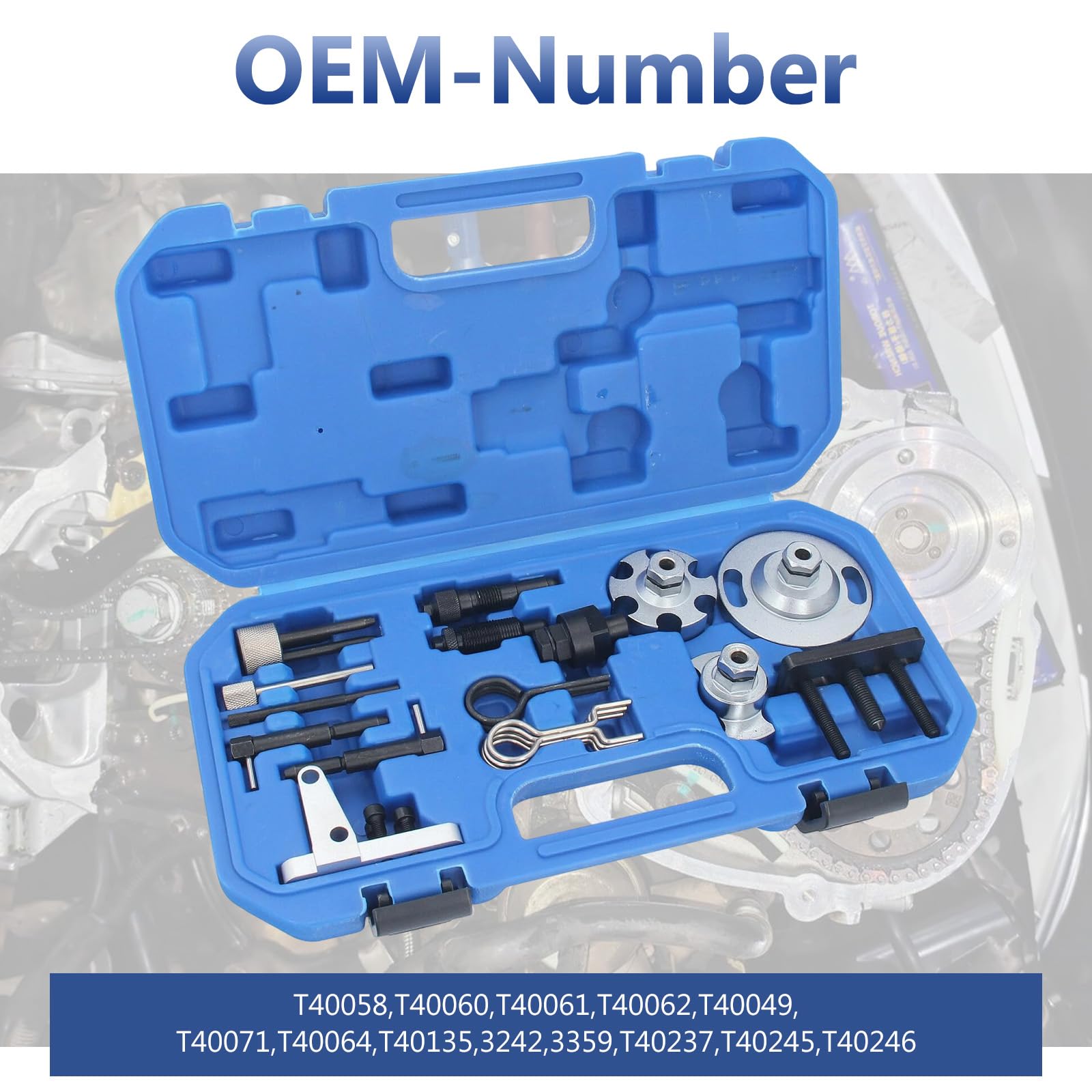 Herramienta de Correa Dentada Compatible VW Audi A6L 2.0 TDI, 2.7, Q7 3.0 TDi, 4.0 4.2 Tdi V8, Herramienta de Sincronización de Motor Diésel Juego de Herramientas de Bloqueo del árbol de Levas