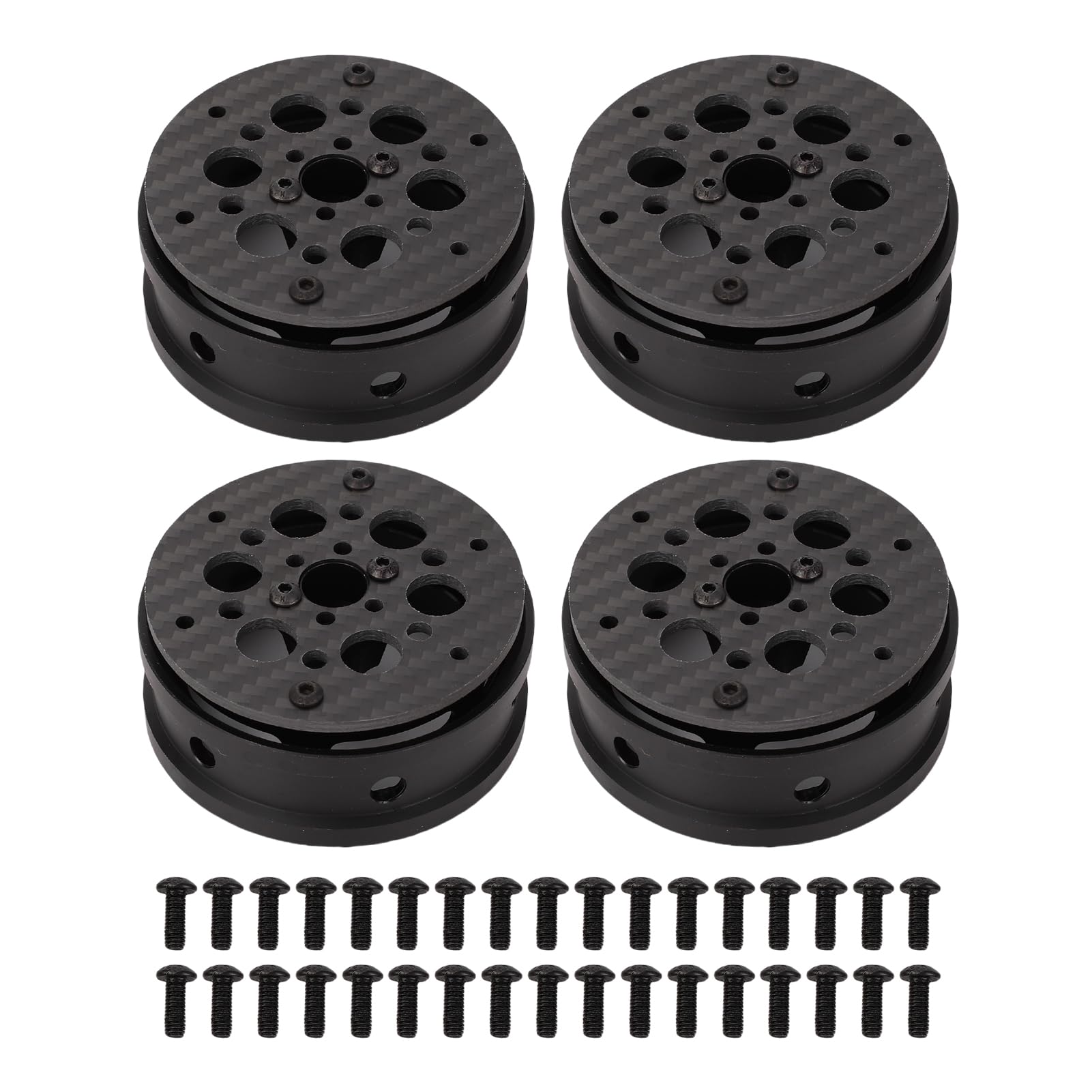 Generic Autentyczny Design 2,2" Lekki Zestaw Felg RC z Włókna Węglowego do Wspinaczki dla Entuzjastów Gąsienic RC z Włókna Węglowego