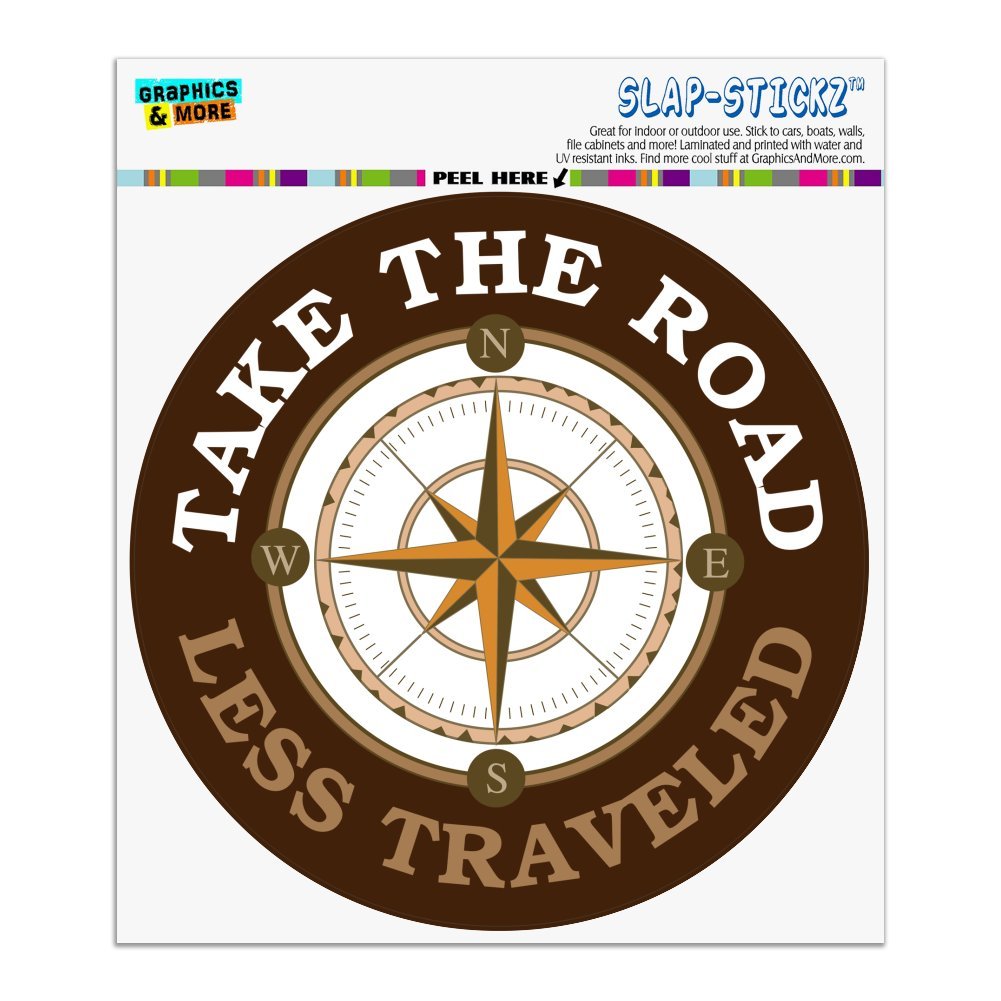 Amazon.com - Take The Road Less Traveled Compass Automotive Car Window ...