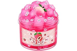 BTS Slime: Cute Peach Clear Slime with Charms