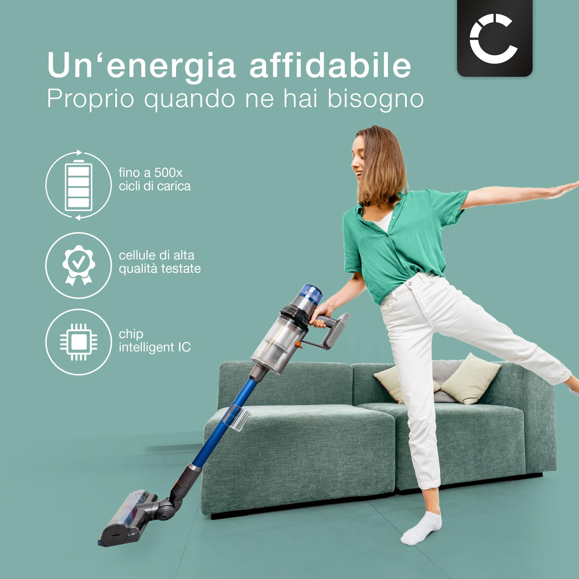 CELLONIC 1x Batteria per Aspirapolvere Compatibile con Hoover FD22G, FD22RP011, FD22G 011, Compatibile con Beko 9178015861 – (2000mAh, 21.6V)