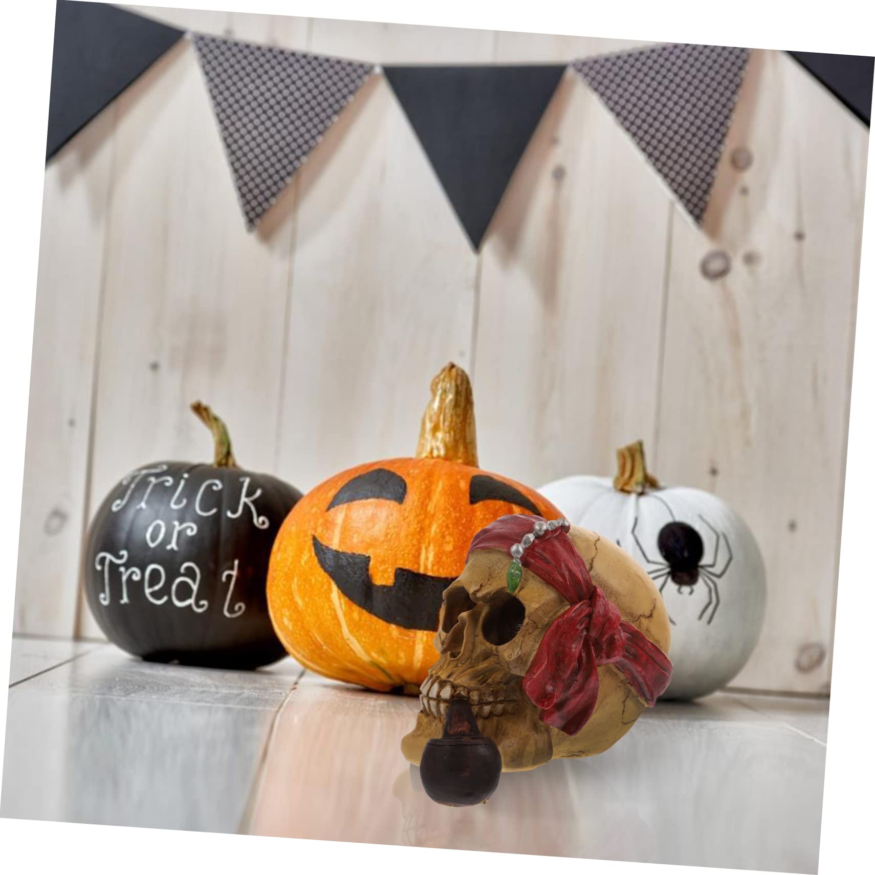 Cabilock 2 Pezzi Decorazione Teschio Decorazioni Scheletro Pirata Halloween Decorazione Per La Casa Per Feste Creativa Teschio Per La Casa Artigianato