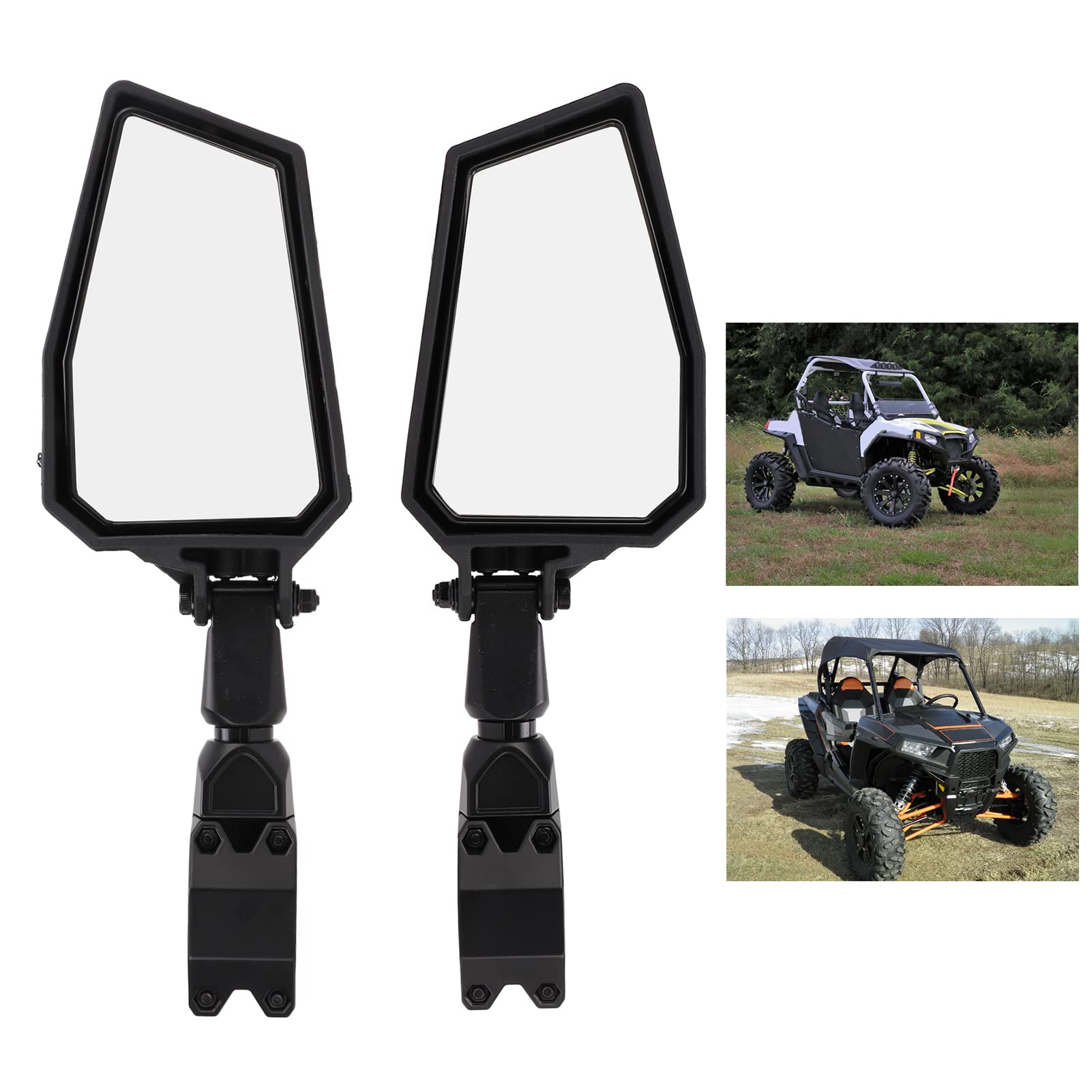 Rétroviseurs Latéraux UTV Réglables à 180 Degrés avec Pince de 1,75 Pouces de Remplacement 800 900 1000 XP Street Legal Lar Pla de Vision