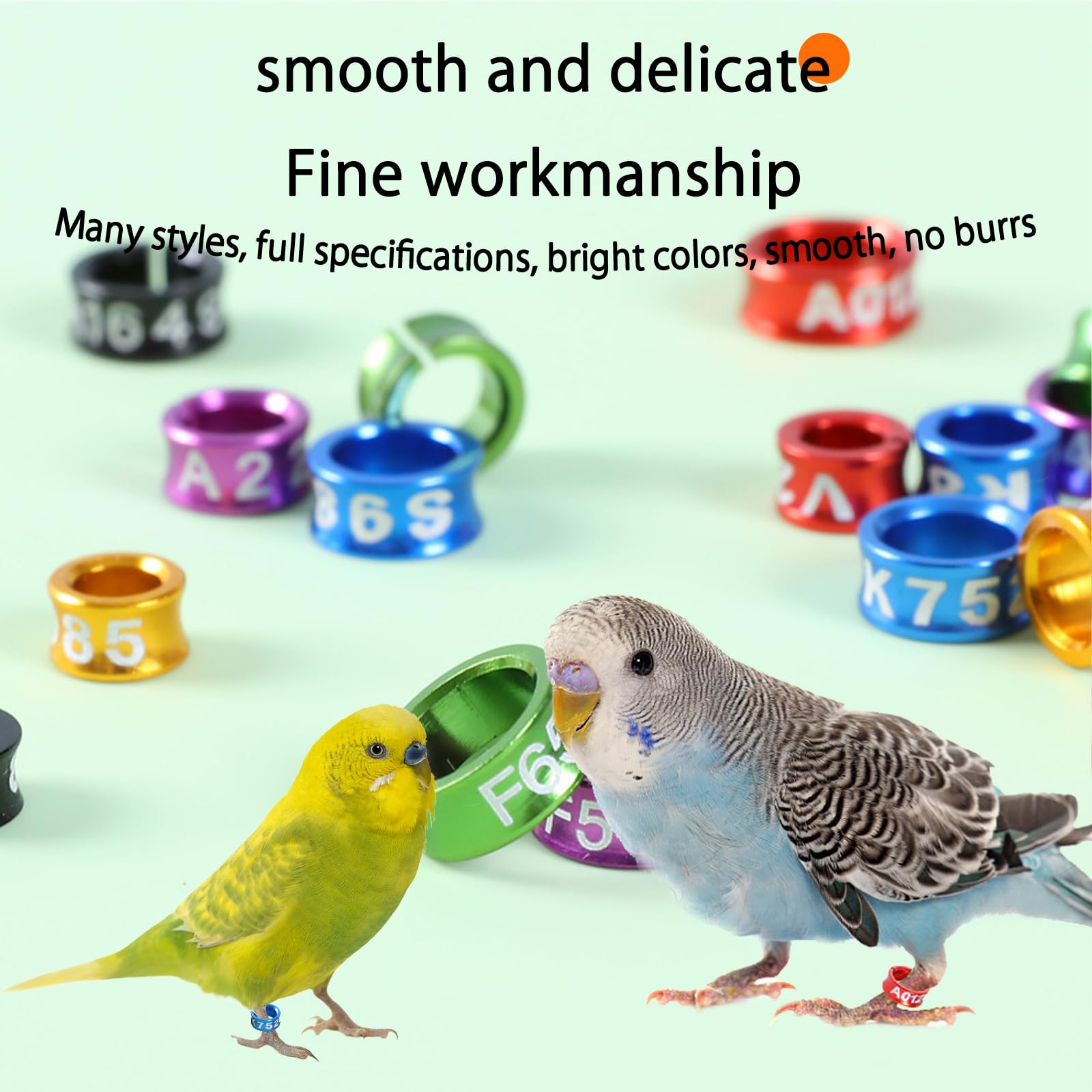 Bagues en aluminium pour pattes d'oiseaux, Bagues ouvertes en aluminium for pattes d'oiseaux, multicolores et numérotées, 4-8 mm, paquets de 10/50/100 pièces(Open-100pcs,4.5mm)