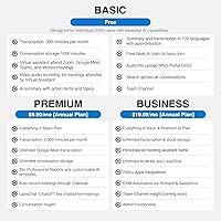 Vista 6 de Auriculares OSO AI con integración de ChatGPT y Claude, auriculares inteligentes inalámbricos Bluetooth con grabadora y asistente de reuniones