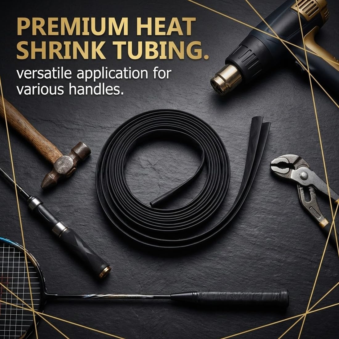 Tubo Termorretráctil 35mm Diámetro 1 Metro Heat Shrink Tubing Negro