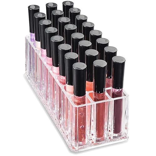 Miniatura 3 de Generic 24 Slots Lipstick Holder Acrylic Lipstick Organizer Cosmetic Storage Box for