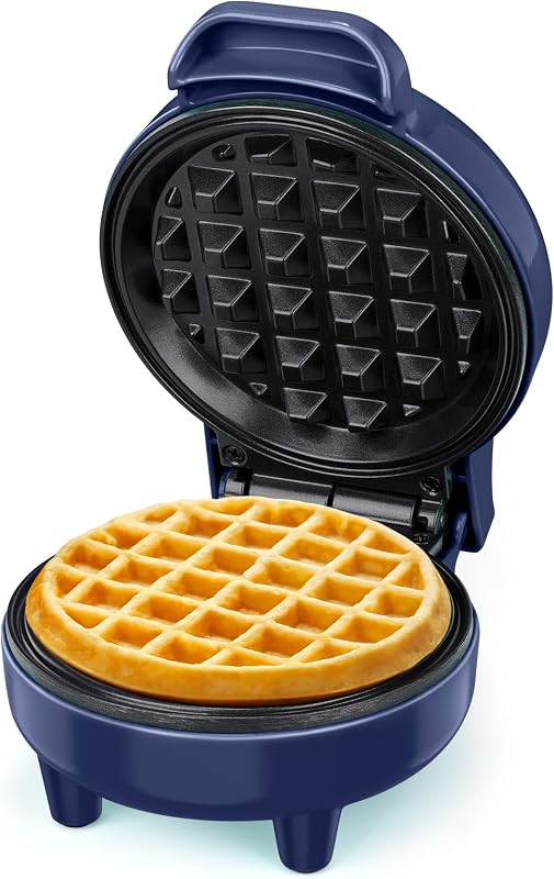 SNAILAR Mini Gofrisütő Kék Kompakt Wafflekészítő 550W Családi Ünnepekhez