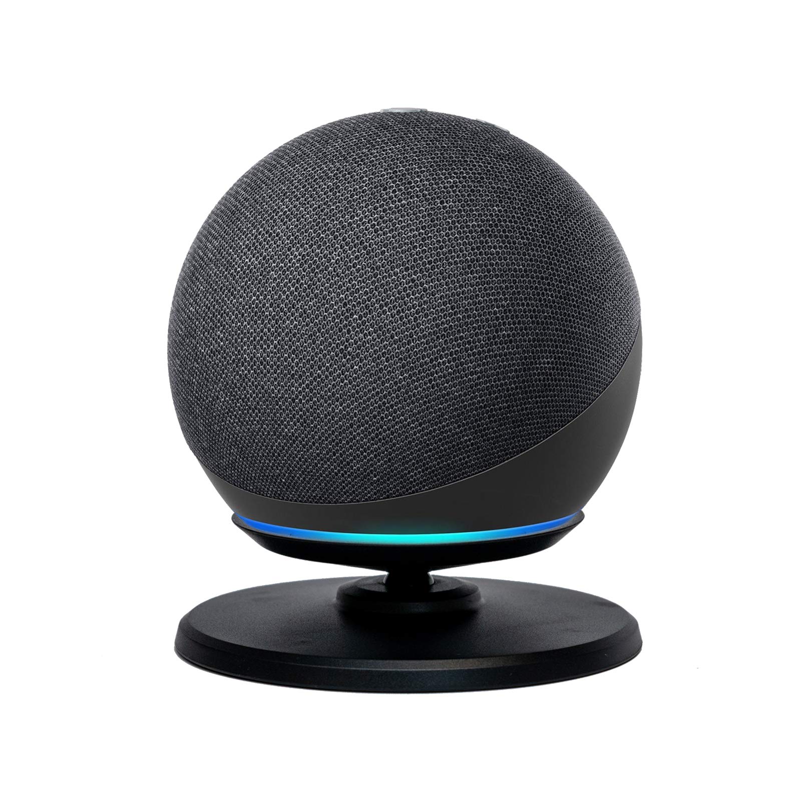 Echo Dot 4th Gen Stand - Adjustable Stand Mount Accessories for Amazon Alexa Smart Home Speaker, Magnetic Attachment, 360 Degree Swivel, Tilt Function, Anti-Slip Base（Black）