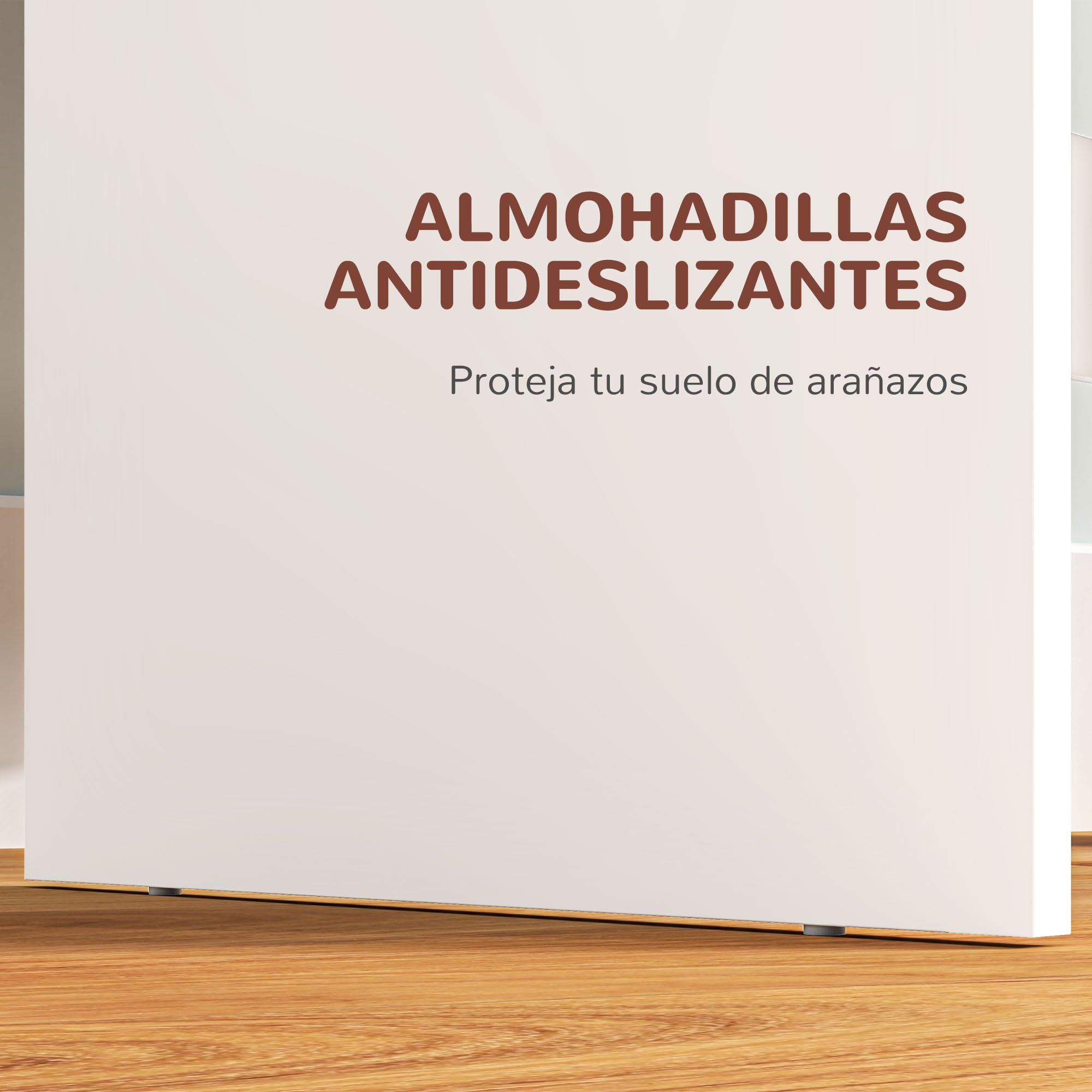 HOMCOM Tocador de Maquillaje con Espejo, 2 Cajones, 3 Compartimentos, 75x38x135 cm, Blanco