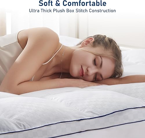 Miniatura 4 de Cubrecolchón King Extra Grueso, Cubrecolchón de Refrigeración, Funda de Colchón de Felpa, Protector con Bolsillo de 8 a 21 Pulgadas de Profundidad,