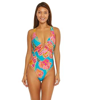 Trina Turk Women's Standard Poppy 1PC Plunge, Multi at