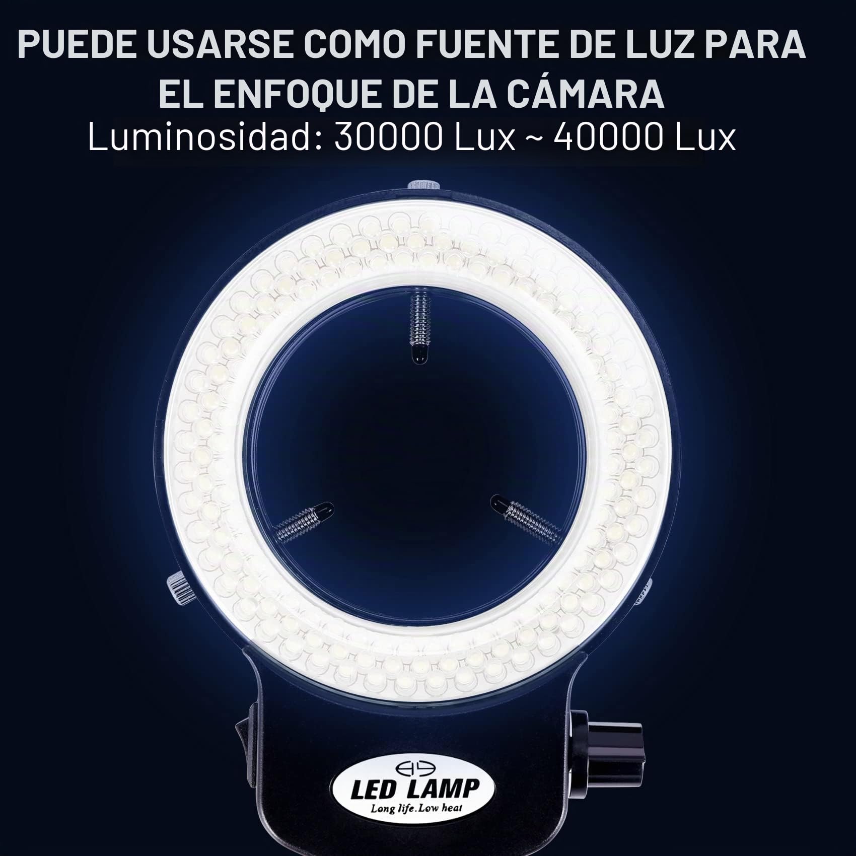 144 LED microscopio anillo de luz 0-100% ajustable lámpara para microscope anillo iluminación