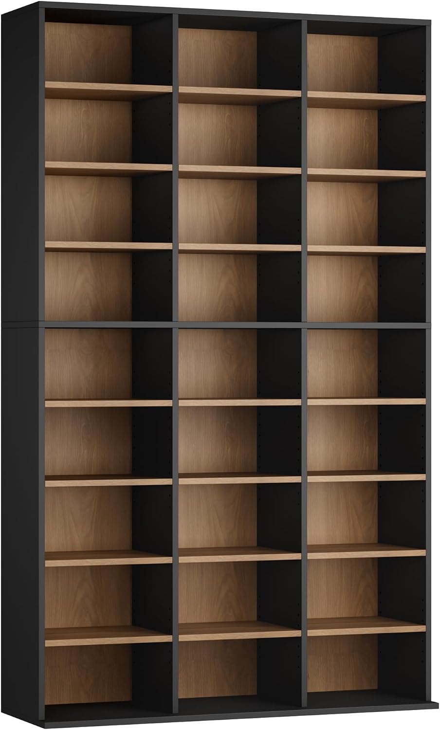 FOTOSOK 75'' H Tall Bookshelf with 27 Cubes, Triple Wide Large Bookcase