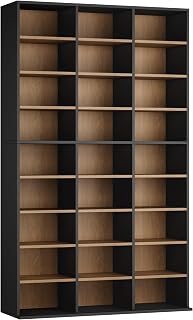 FOTOSOK Tall Bookshelf with 27 Cubes