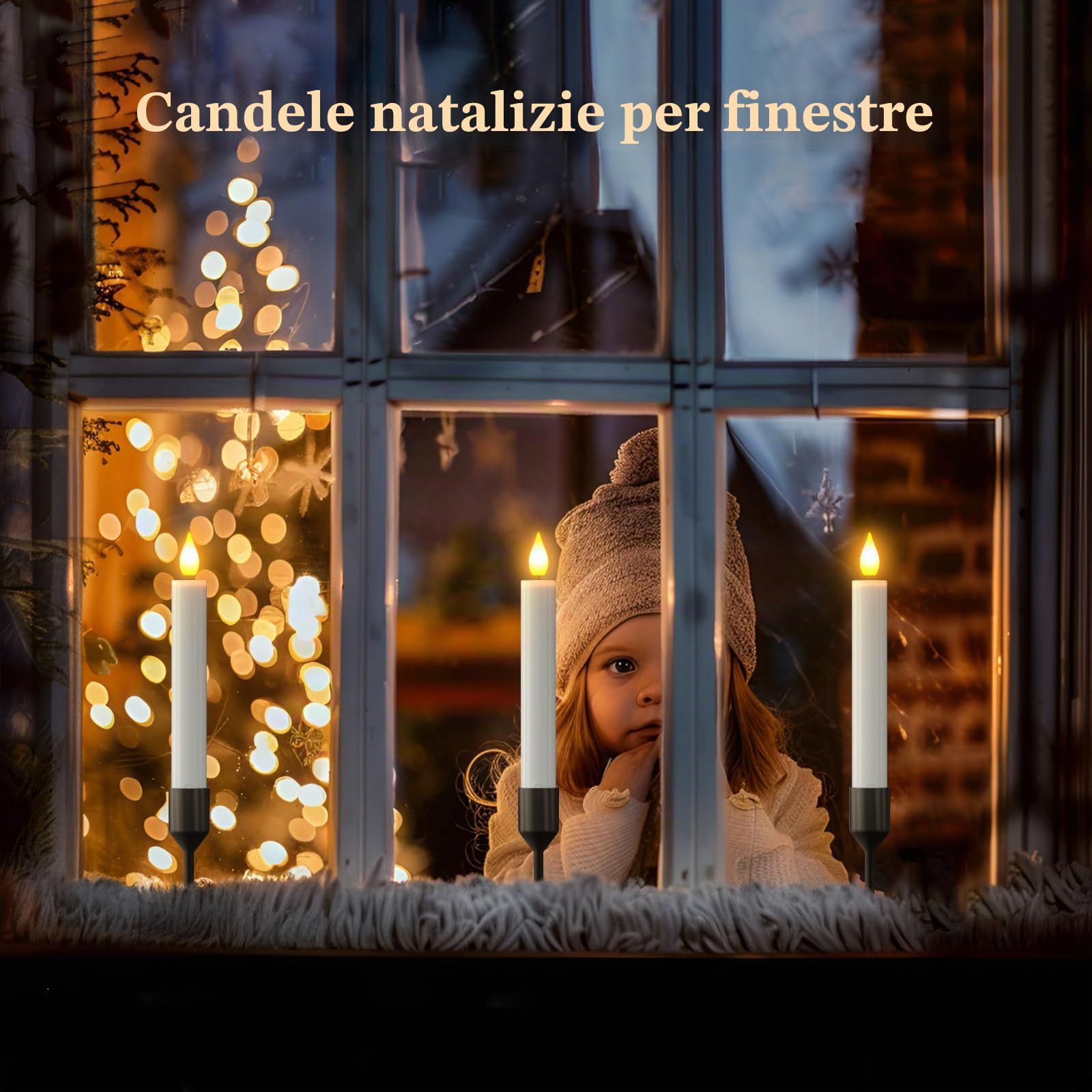 PChero Candele Ricaricabili con Telecomando, 10 candele elettriche a LED senza fiamma finte candele affusolate tremolanti per Halloween Natale decorazione della tavola della cena