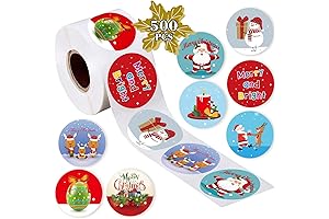 Partywind 500 Pcs Christmas Stickers Roll