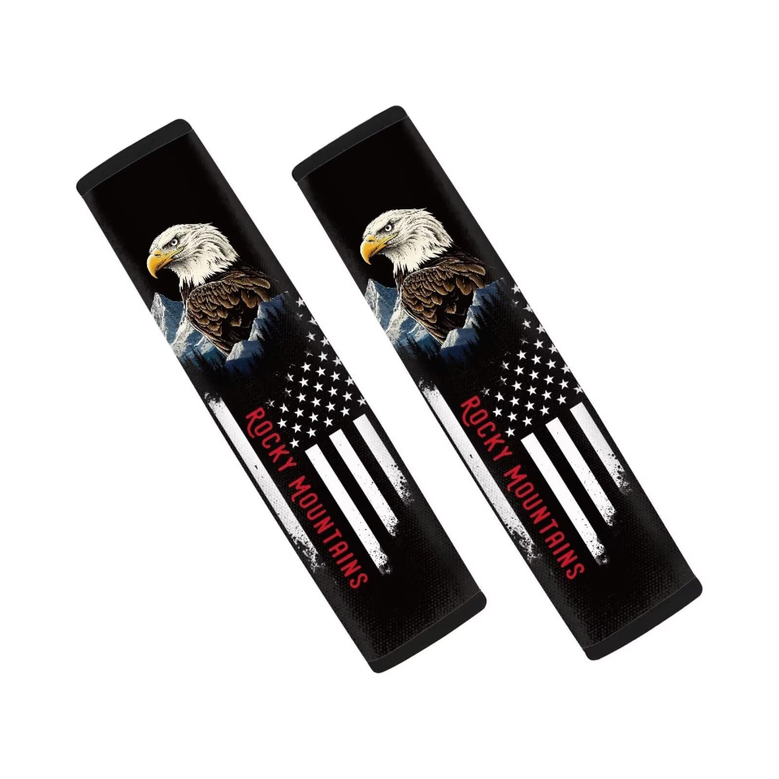 AFPANQZ Eagle 250 Years Car Seat Belt Pads Covers Harness Shoulder Straps Pad Cushion Safety Seatbelt Pillow Cover for Adults Comfortable Driving Adjustable Universal Fit
