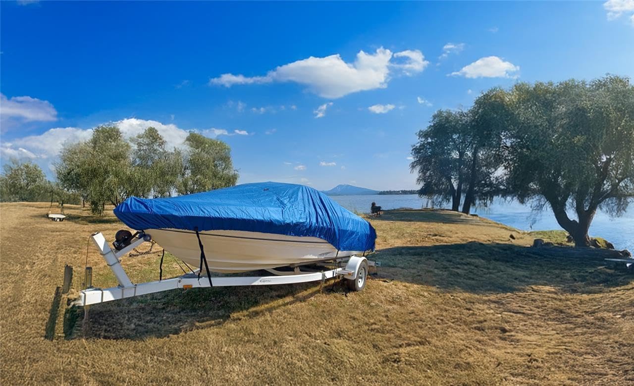 SBU Blue Boat Cover Compatible for Cobalt 21 BOWRIDER 1987, Travel Storage Mooring