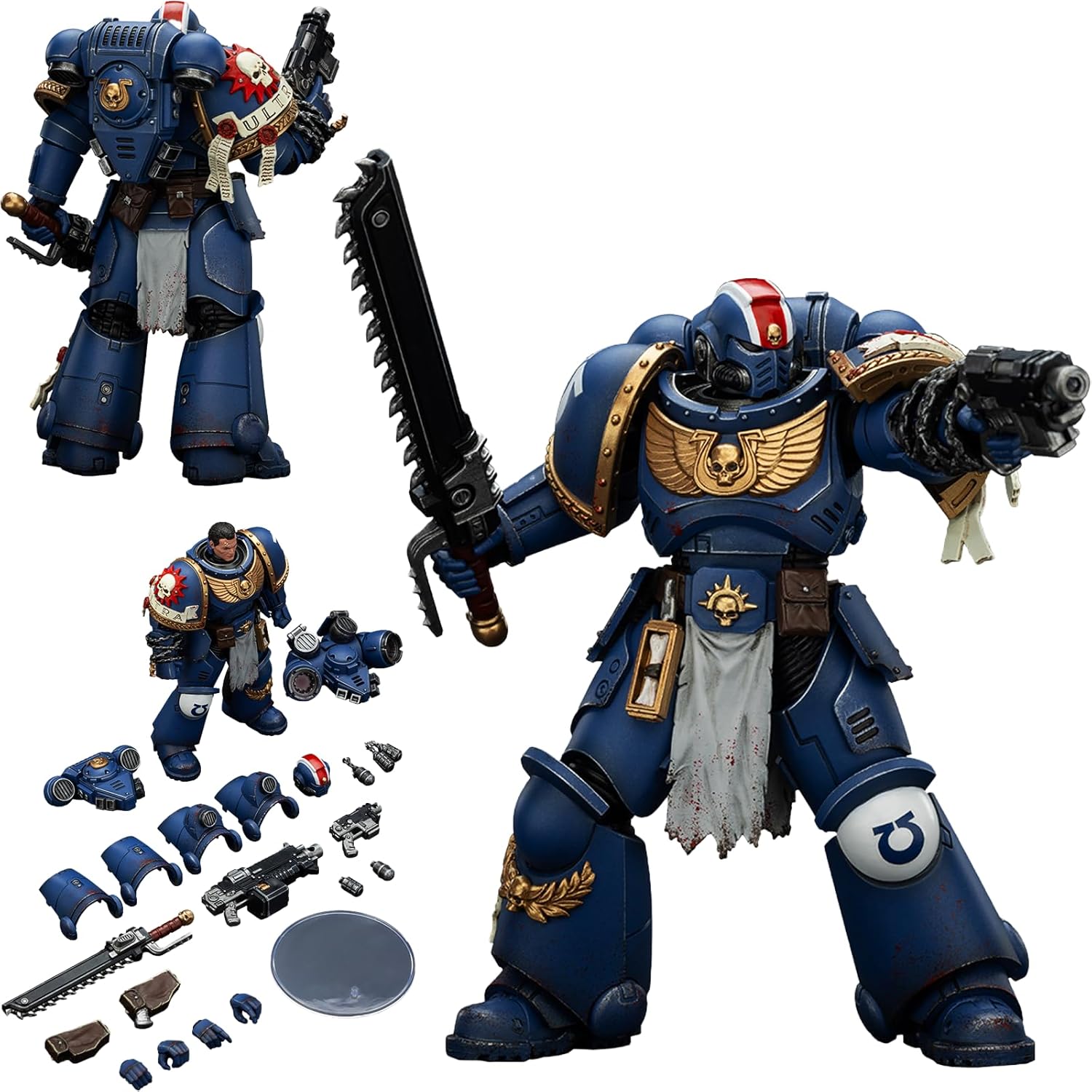 JOYTOY Warhammer 40K Ultramarines 1/18 Action Figures Ultramarines Lieutenant Titus-Collectors Edition Model Collection