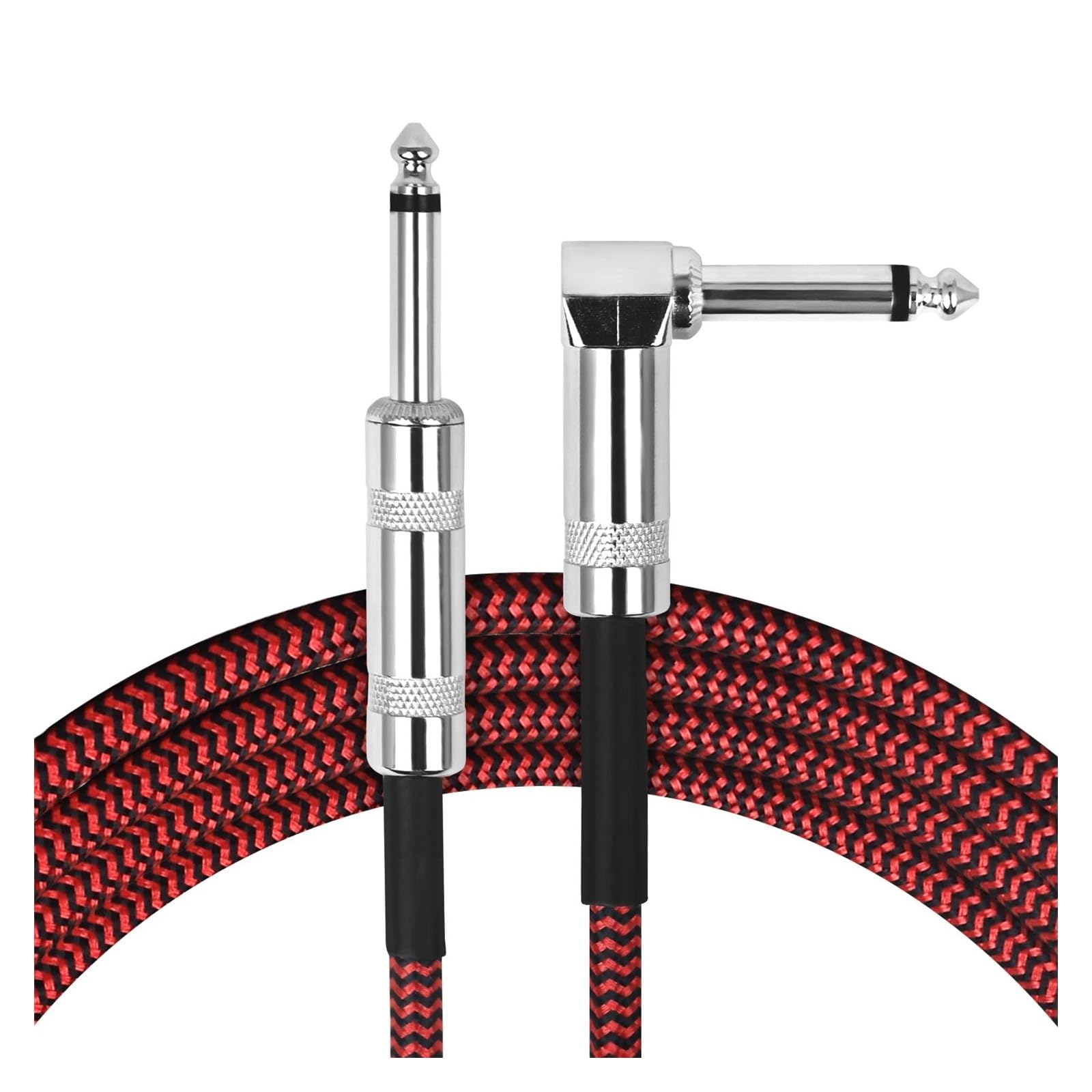 Kable do gitary kable z redukcją szumów kolorowe plecione ekranowane akcesoria do gitar basowych Profesjonalny kabel audio do gitary