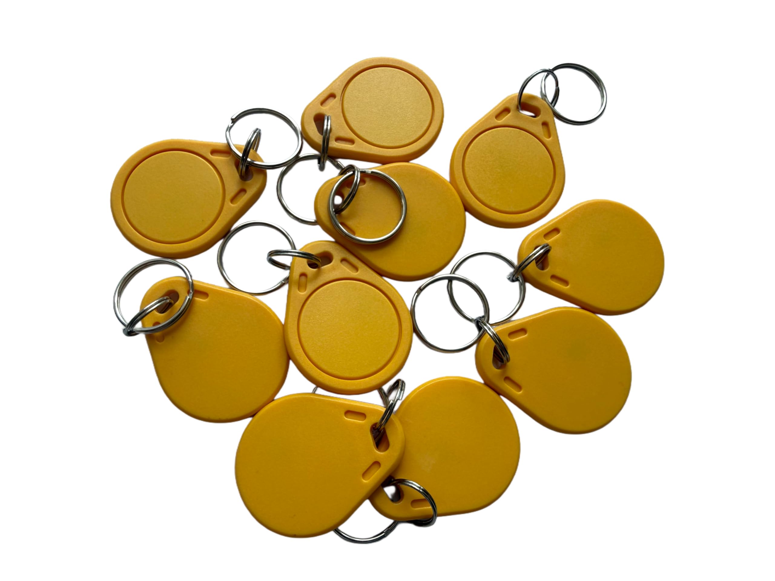 YARONGTECH MF1 S50 RFID Key fob Tag 13.56MHZ ISO14443A -10pcs (Yellow)
