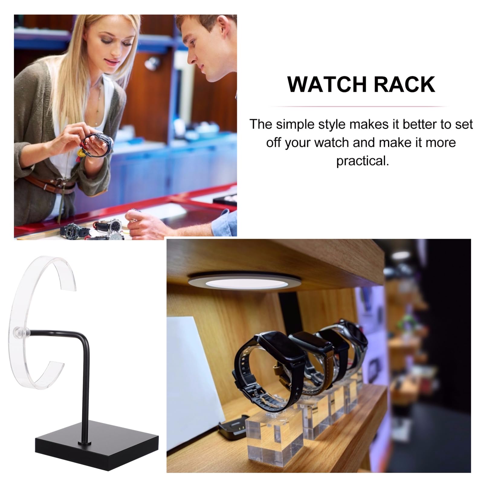 3 STK Uhrenständer Displayhalter Für Uhren Armbanduhr Für Männer Uhr-Organizer-ständer Smarte Herrenuhren Relojes Inteligentes para Hombres Herren Smartwatch Zeigt An Metall Black