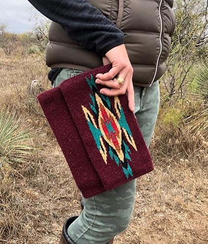 Miniatura 4 de Bolso de mano azteca mexicano de lana estilo chimayo occidental nativo americano