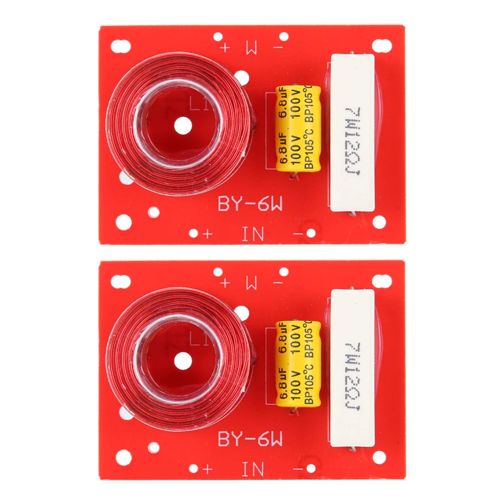 Mxzzand Frequency Divider Audio Crossover Filter Board Lightweight Small Professional Portable Durable 2PCS for 3‑8 Inch Speaker