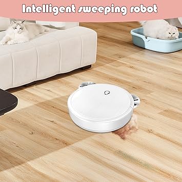 Robot Aspirador Fregasuelos Para Suelos,Robot Doméstico,Limpiafondos Multifuncional, Para Higiene Doméstica Con Aspiración De Polvo,Eficiente Evitación Inteligente De Obstáculos Y Operación Silenciosa1