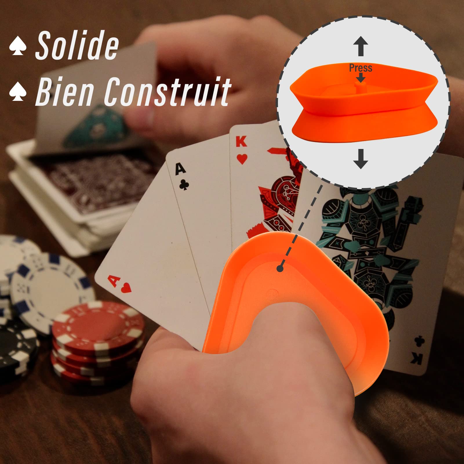Support Carte À Jouer 2Pcs, Porte Carte Jeu, Support De Jeu De Cartes