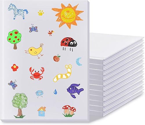 Jecery 12 cuadernos blancos en blanco tapa dura cuaderno blanco para niños lectura bocetos 18 hojas cada uno 1146 x 85 pulgadas