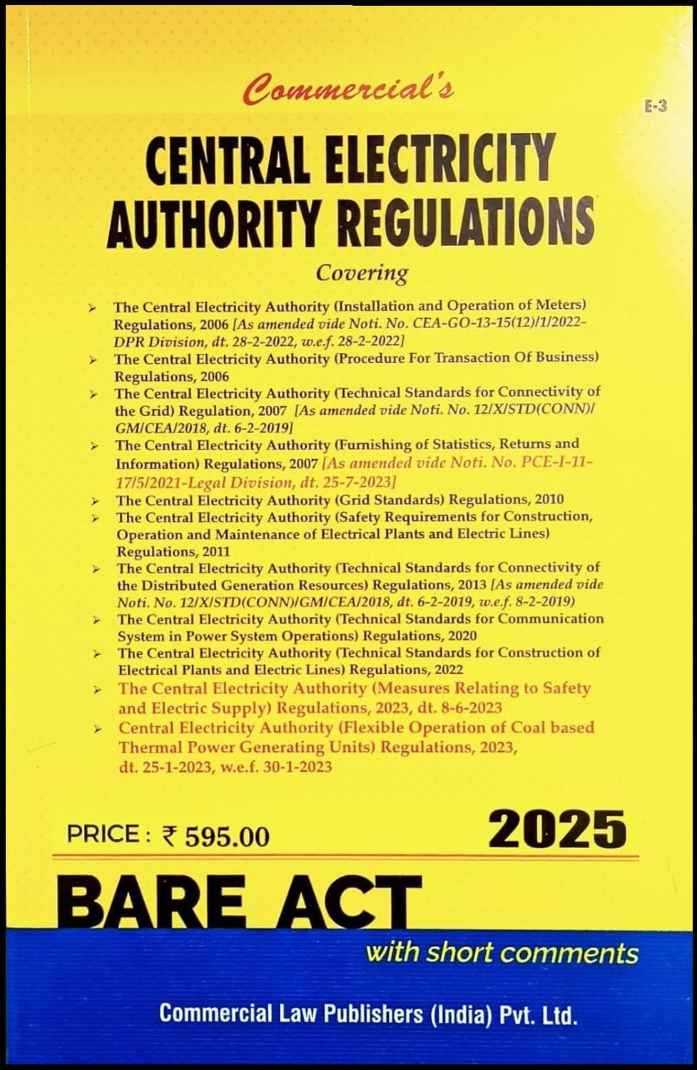 Central Electricity Authority Regulations 2025 Edition commercial Paperback – 23 December 2023