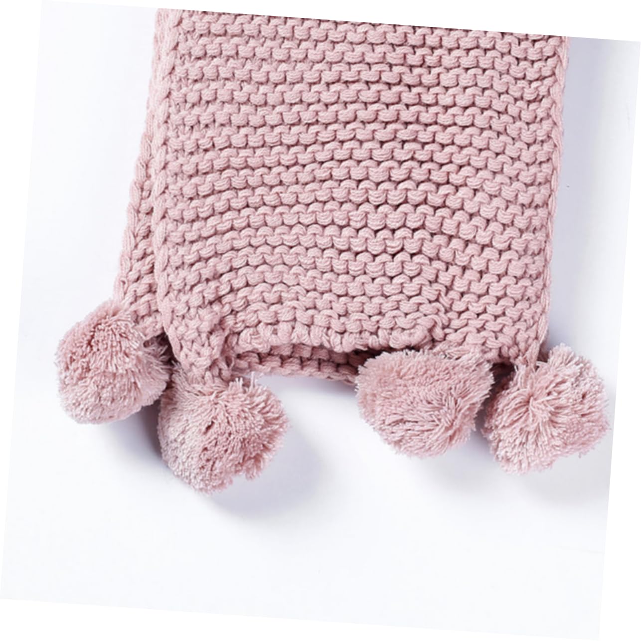 3 Piezas niño Bufanda de Invierno Bufandas para niños con Bolas peludas de niño cálida para niños de Lana Rosa