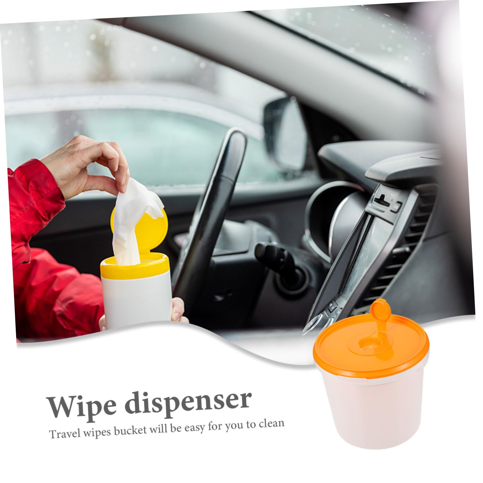 Homoyoyo Cubo para Toallitas Húmedas Dispensador Rellenable para Coche y Baño Contenedor de Pañitos Húmedos