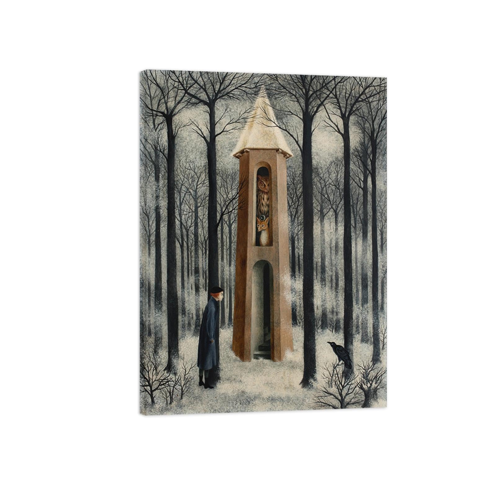 Surrealismus Leinwandbilder Berühmte Kunstdrucke auf Leinwand Wandbilder Deko Wohnzimmer Modern Schule schwänzen Kunst Poster Fertig zum Aufhängen 20x30cm Gerahmt