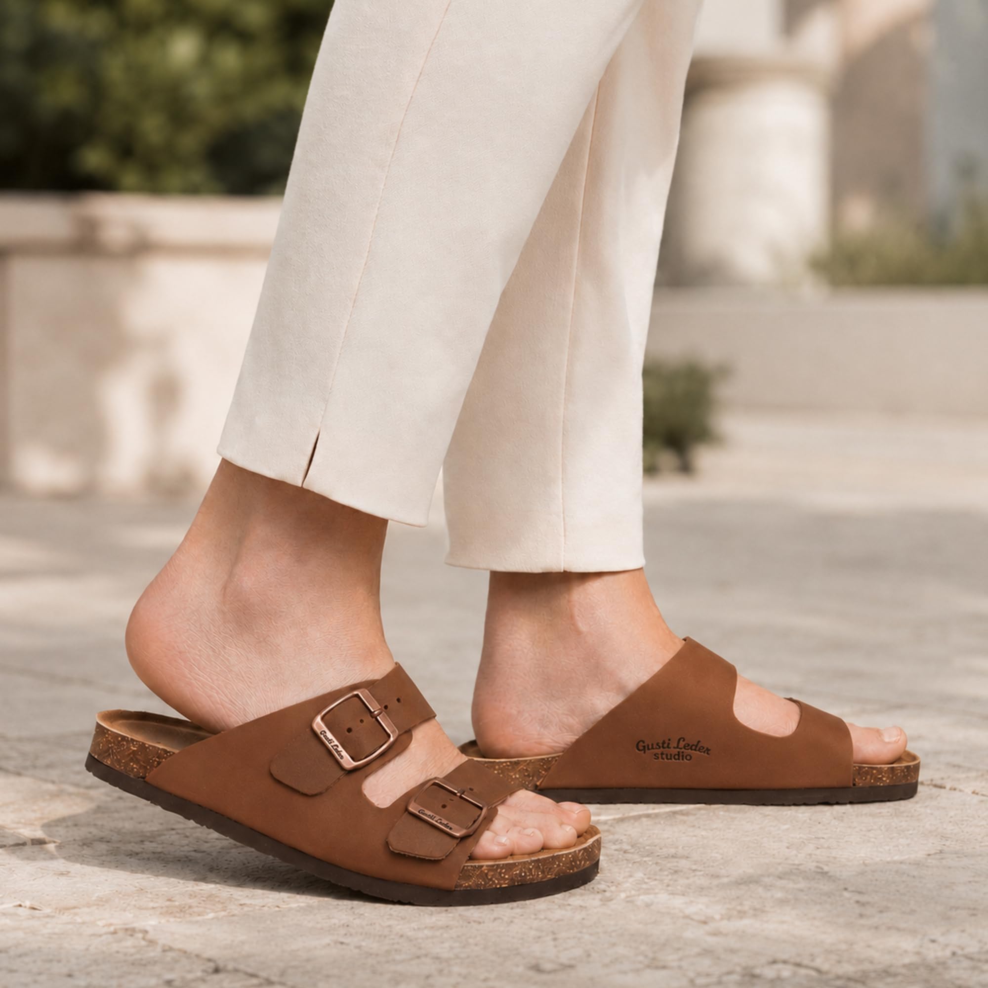 Gusti Sandale Leder - Celina Schuhe Ledersandale Lederschuhe Damen Braun Leder