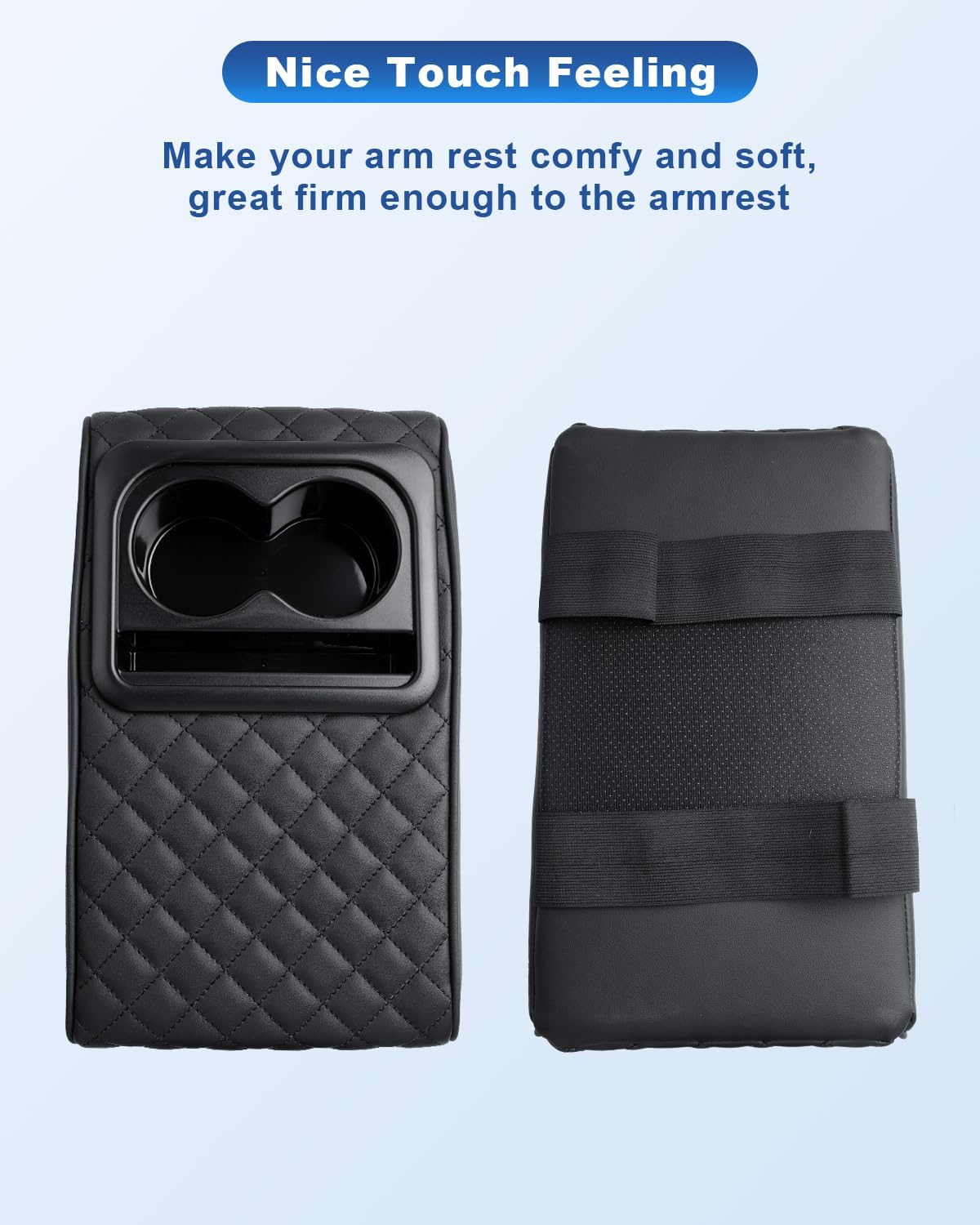 CDEFG for 2024 2025 Tesla Cyber​​truck Center Console Armrest Pillow, Cyber​​truck Armrest Cushion with Cup Holders, Elbow Support Pad Arm Rest Extender 2024 2025 Cyber​​truck Accessories