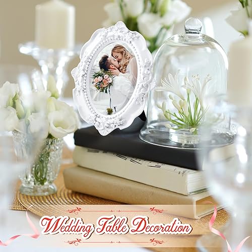 Miniatura 4 de Maitys 50 marcos de fotos vintage, marcos de fotos pequeños, marco de fotos antiguas, marco de fotos vintage, marco barroco adornado de resina,