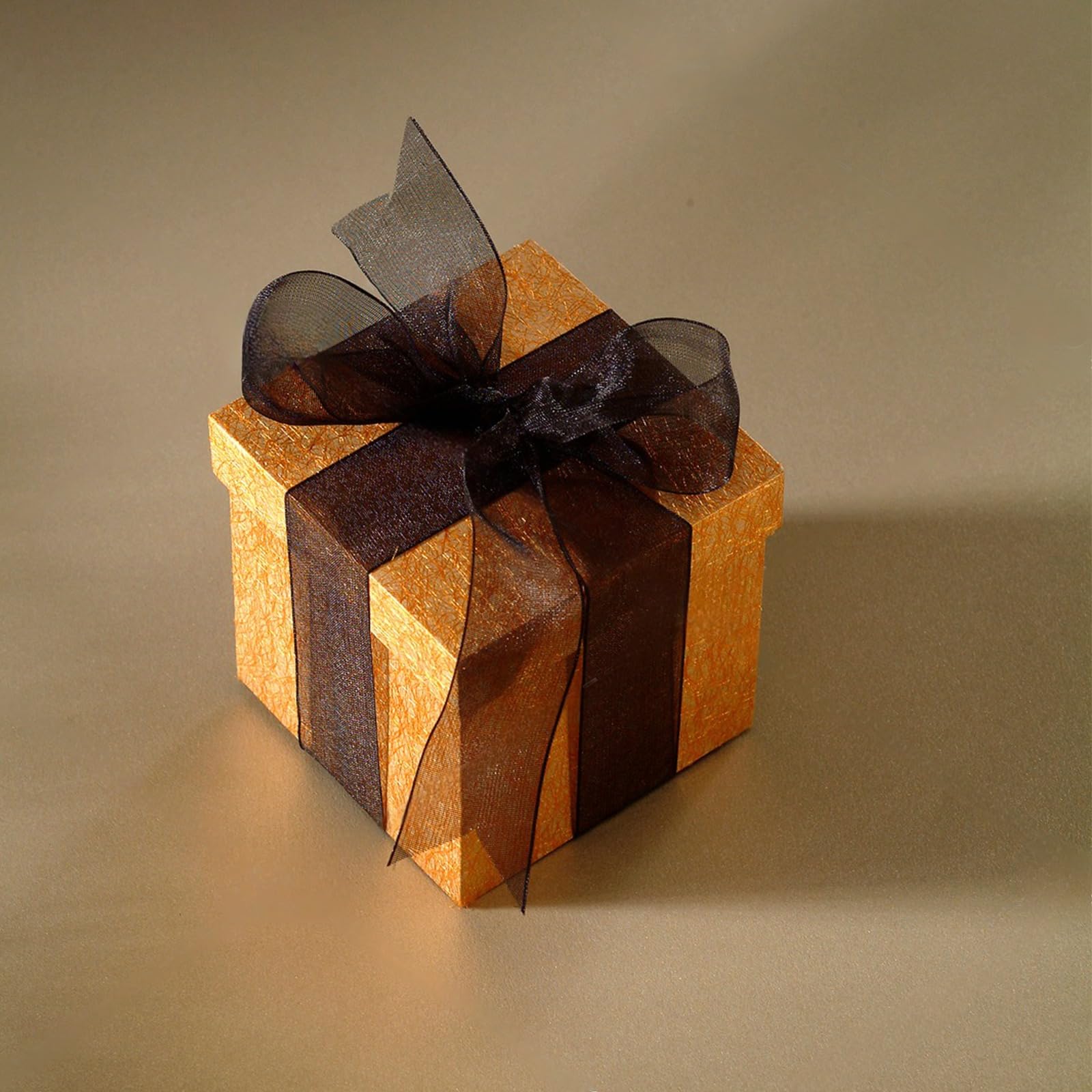 Black Shimmer Organza Ribbon - 1.5 Inch X 25 Yards Sheer Wired Gift Wrap Ribbon