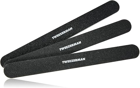 Tweezerman Profesyonel 3 Adet Tırnak Törpüsü (7 inç, Çift Taraflı 180/240 İrmik, Siyah, Akrilik)