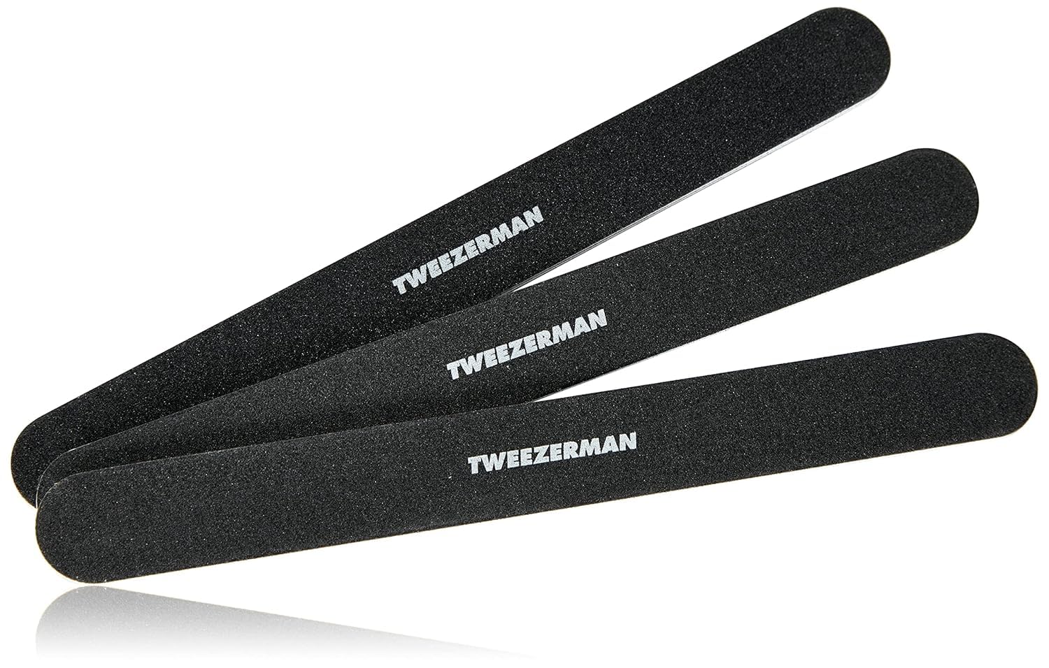 Tweezerman Professional Nail Files 3-Pack - Dual-Sided 180/240 Grit for Precision Shaping & Smoothing Natural & Acrylic Nails