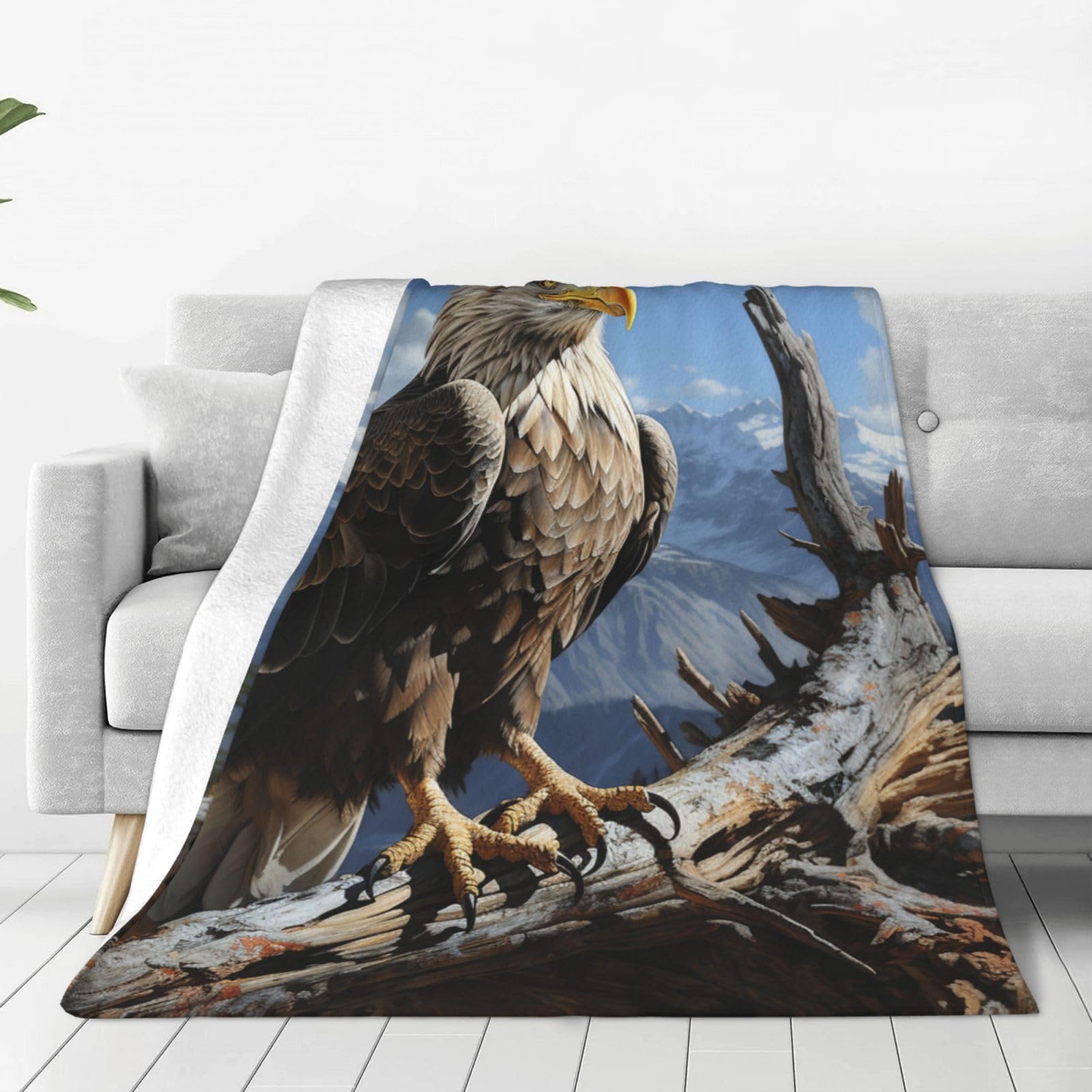 Couverture en micro polaire 152x127 cm chaude et légère pour lit et camping